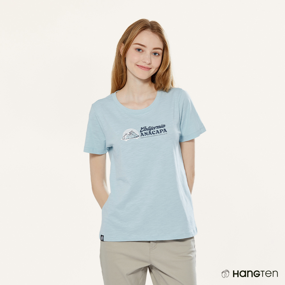 Hang Ten Women's Anacapa Island Print Regular Fit T-Shirt (Light Navy)